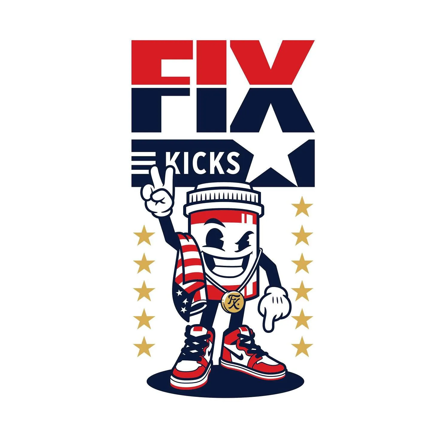 The Fix Kicks "Dream Team" White Shirt