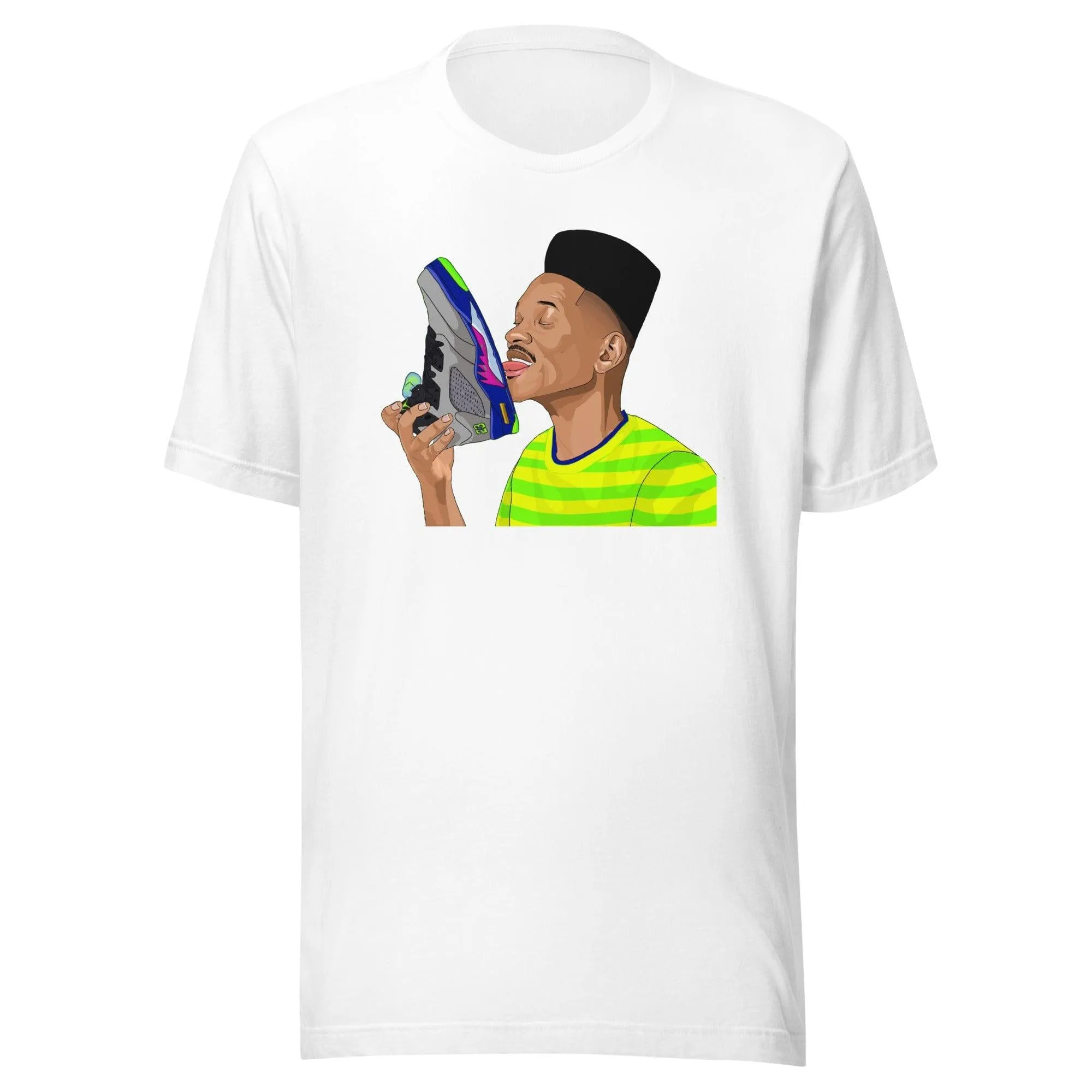 The Prince Licking His Kicks Tshirt Short Sleeve DTG Printed Short Sleeve Top