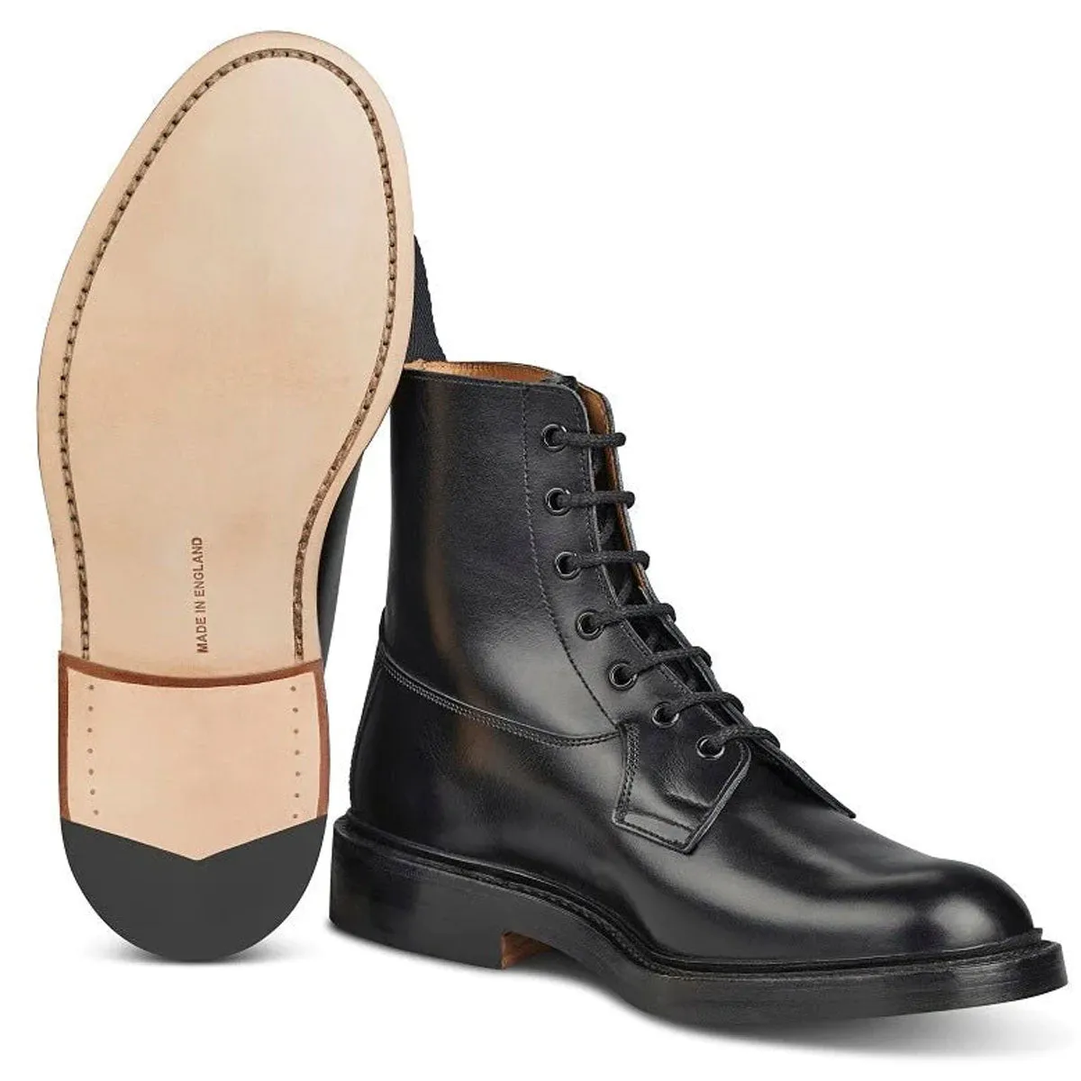 TRICKER'S Burford Boots - Mens Dainite or Leather Sole - Black Calf