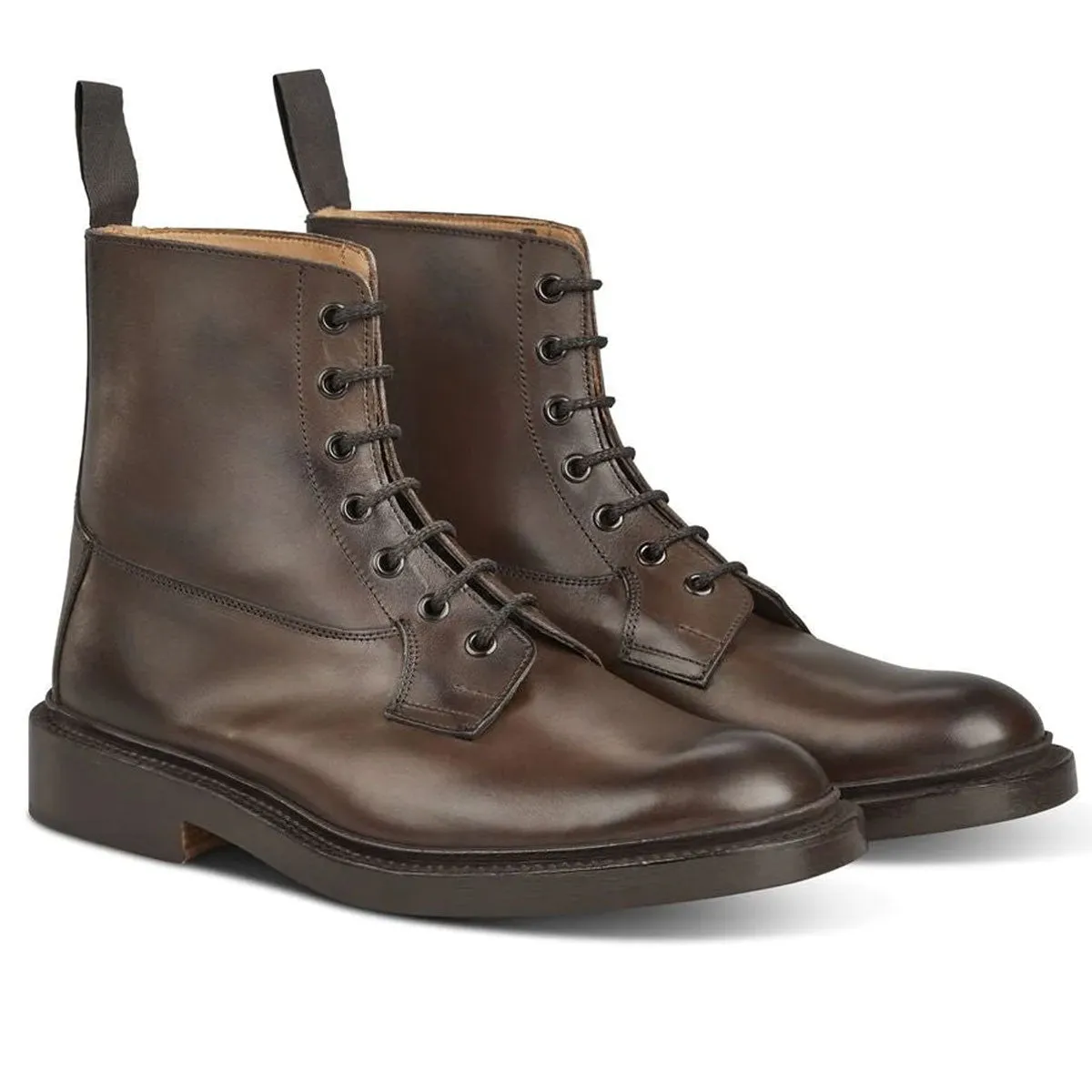 TRICKER'S Burford Boots - Mens Dainite or Leather Sole - Espresso