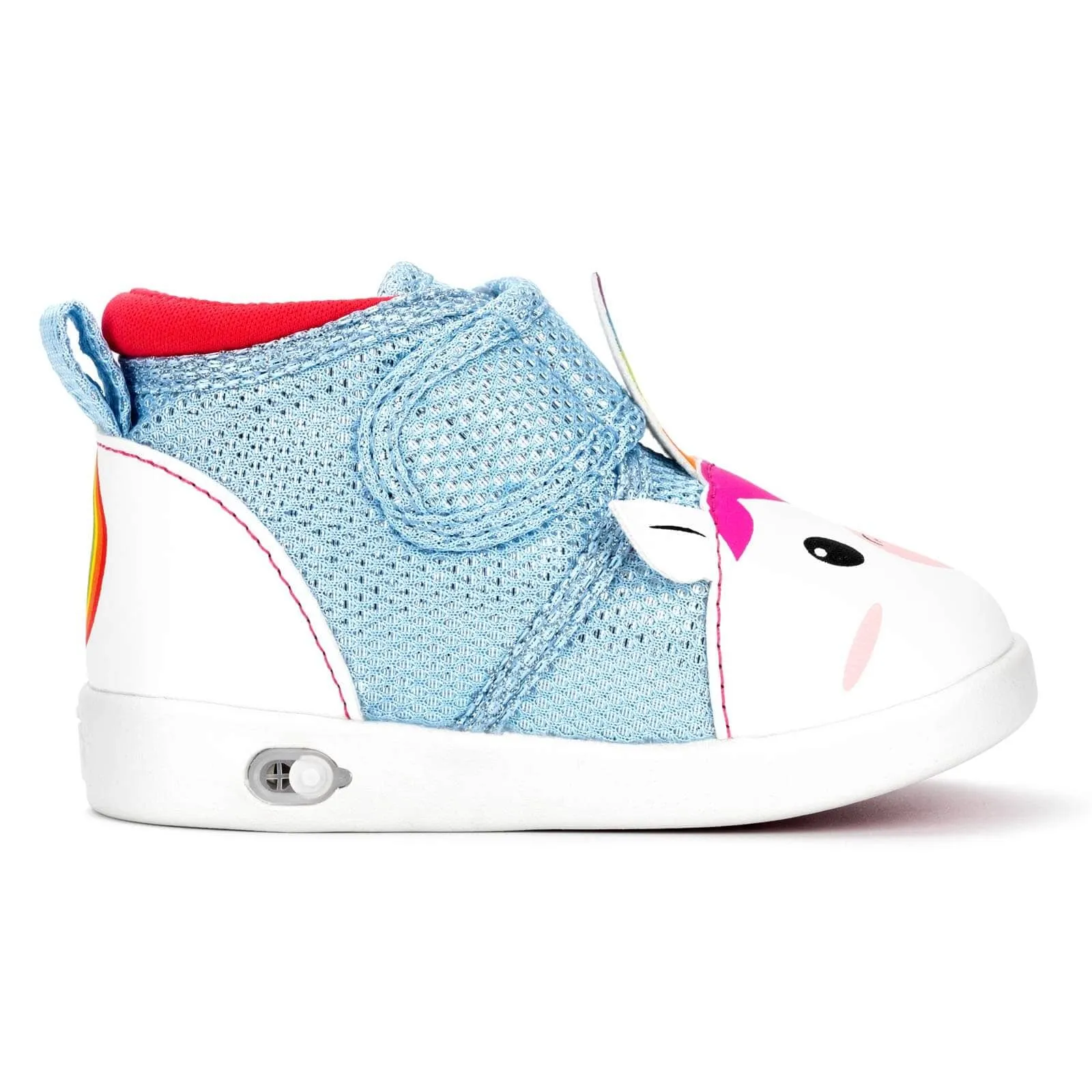 Unicorn Squeaky Toddler Shoes | White/Sparkly Blue