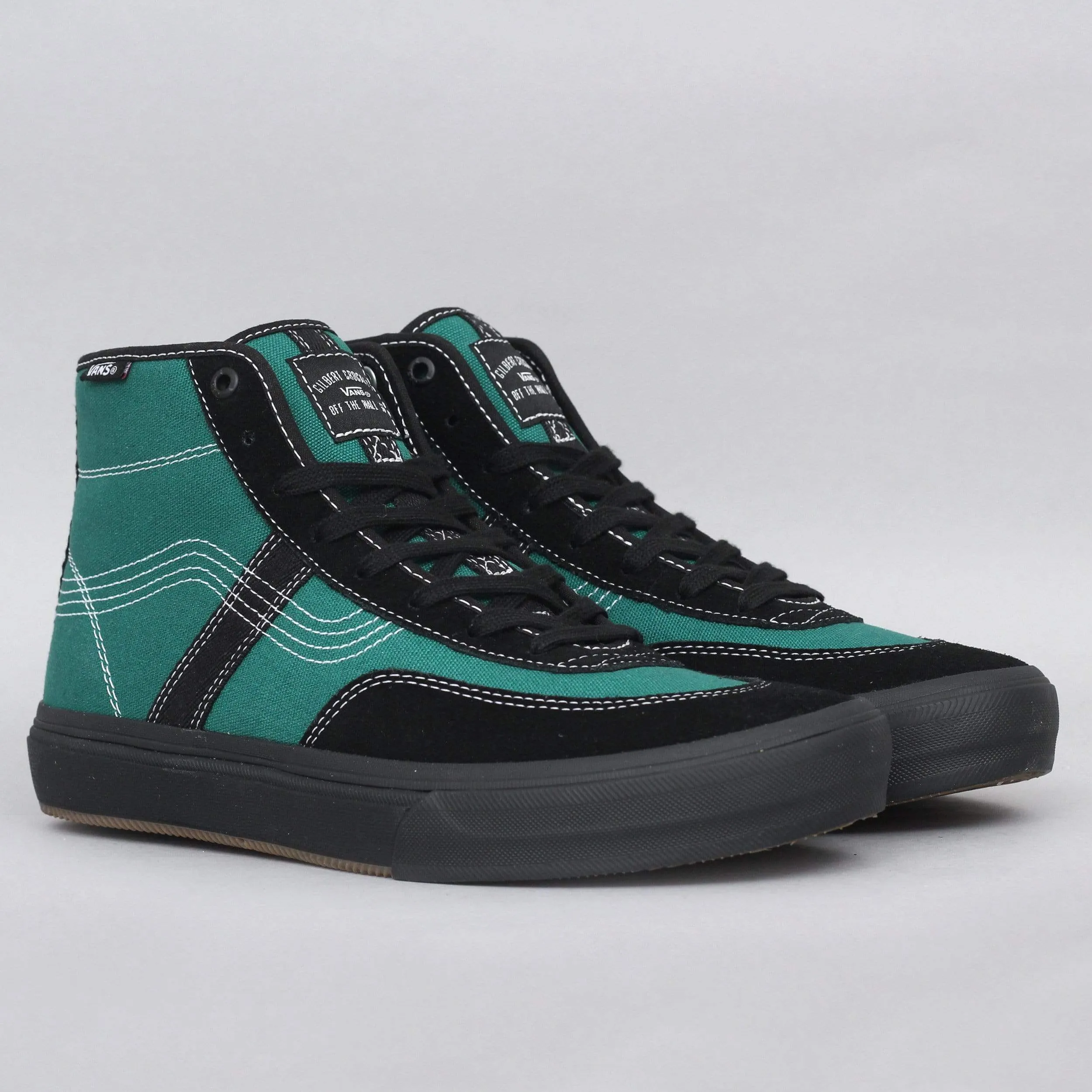 Vans Crockett High Pro Shoes (Quasi) Antique Green / Black