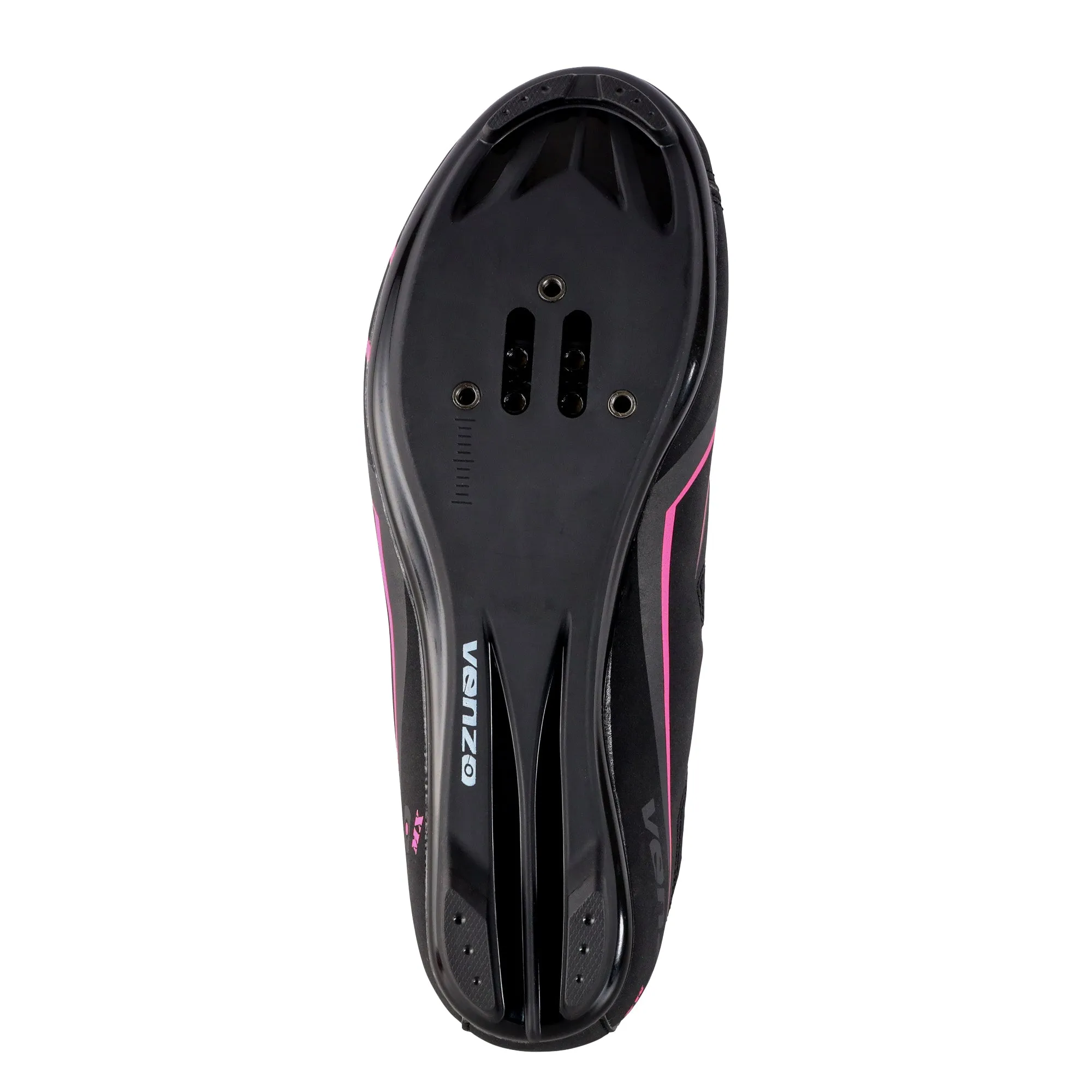 Venzo Bike Bicycle Women's Ladies Cycling Riding Shoes - Compatible with Peloton, for for Shimano SPD & Look ARC Delta - Perfect for Indoor Exercise Bikes & Road Racing - with Look Delta Cleats - Size 38