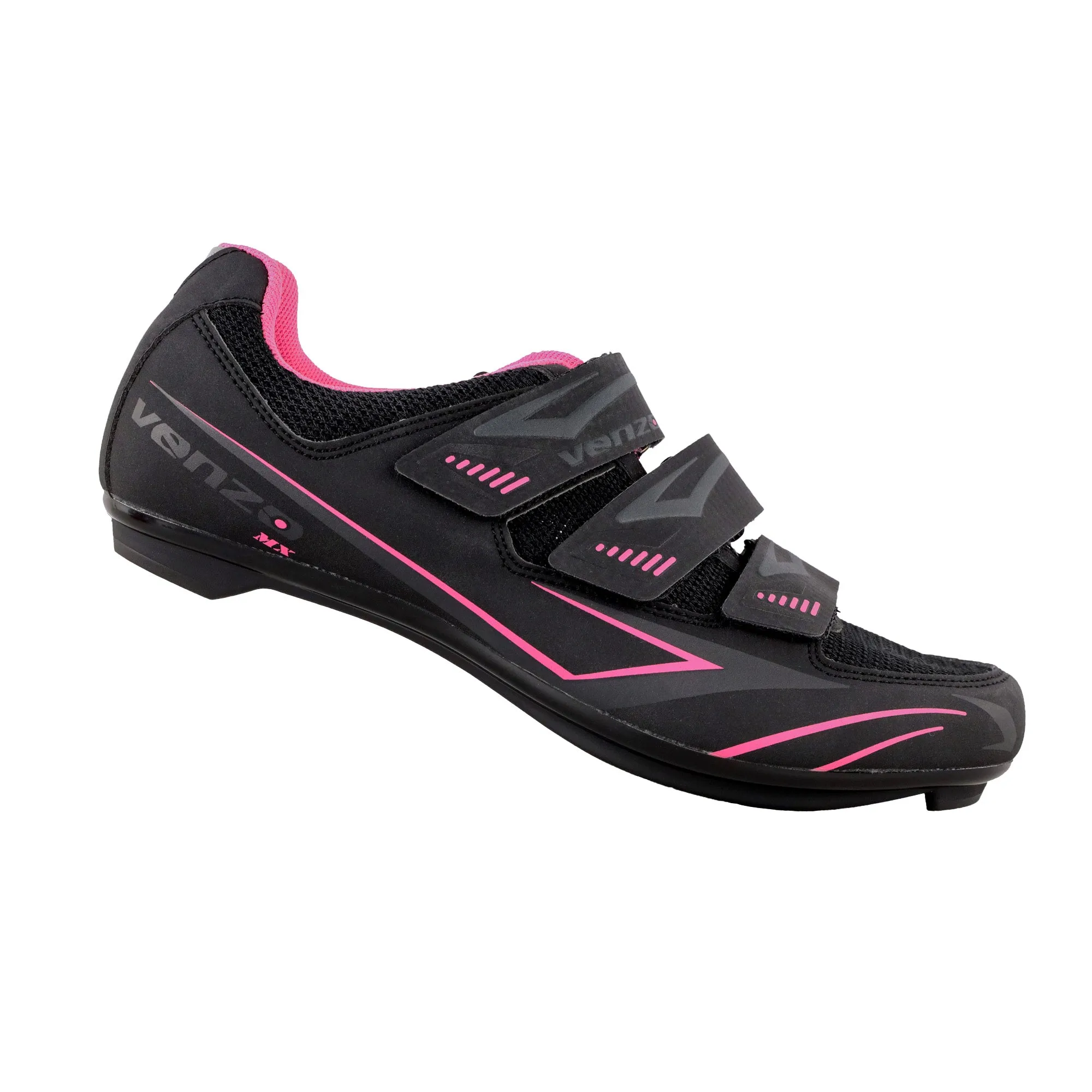 Venzo Bike Bicycle Women's Ladies Cycling Riding Shoes - Compatible with Peloton, for for Shimano SPD & Look ARC Delta - Perfect for Indoor Exercise Bikes & Road Racing - with Look Delta Cleats - Size 38