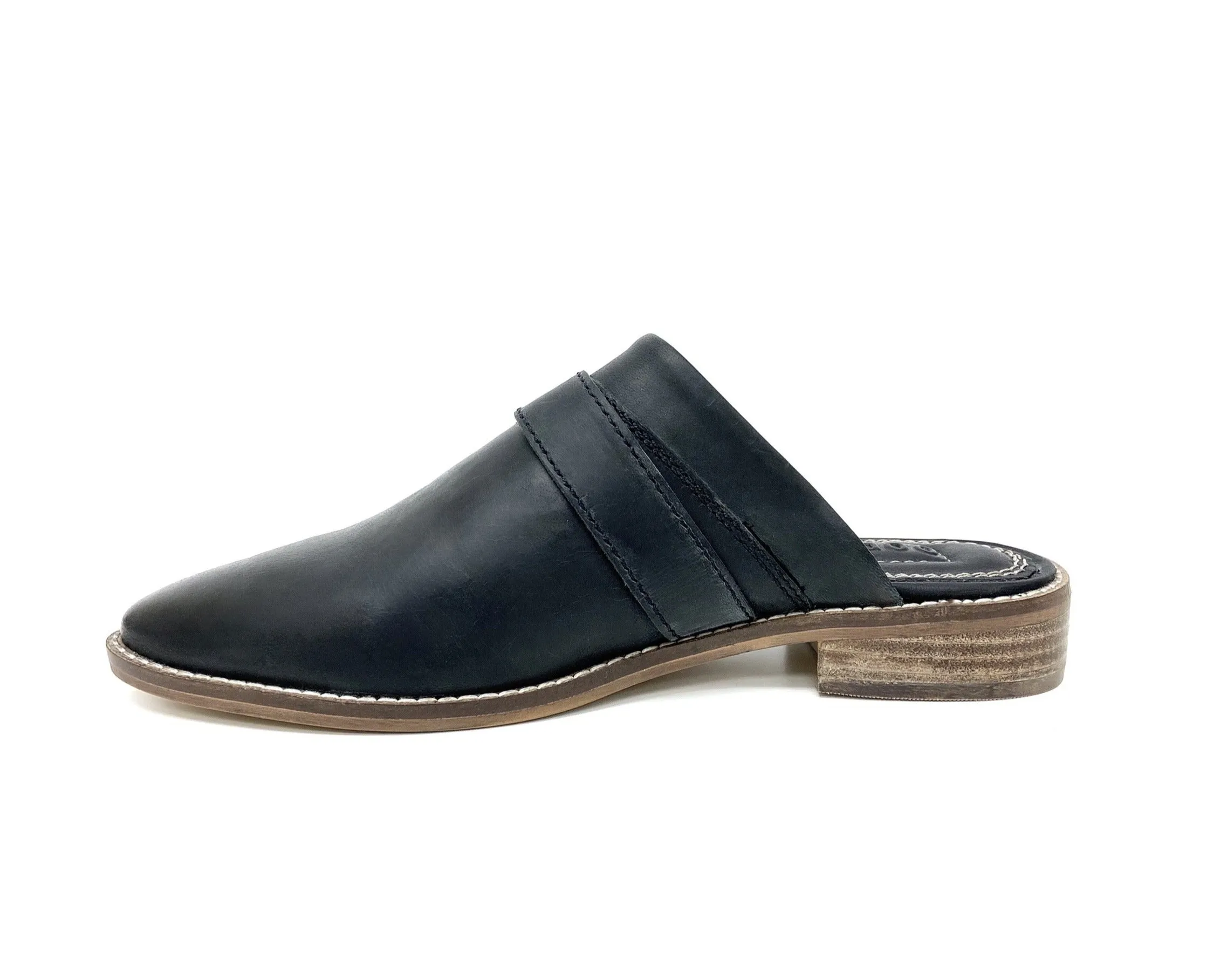 Veronica Black Vintage Mule