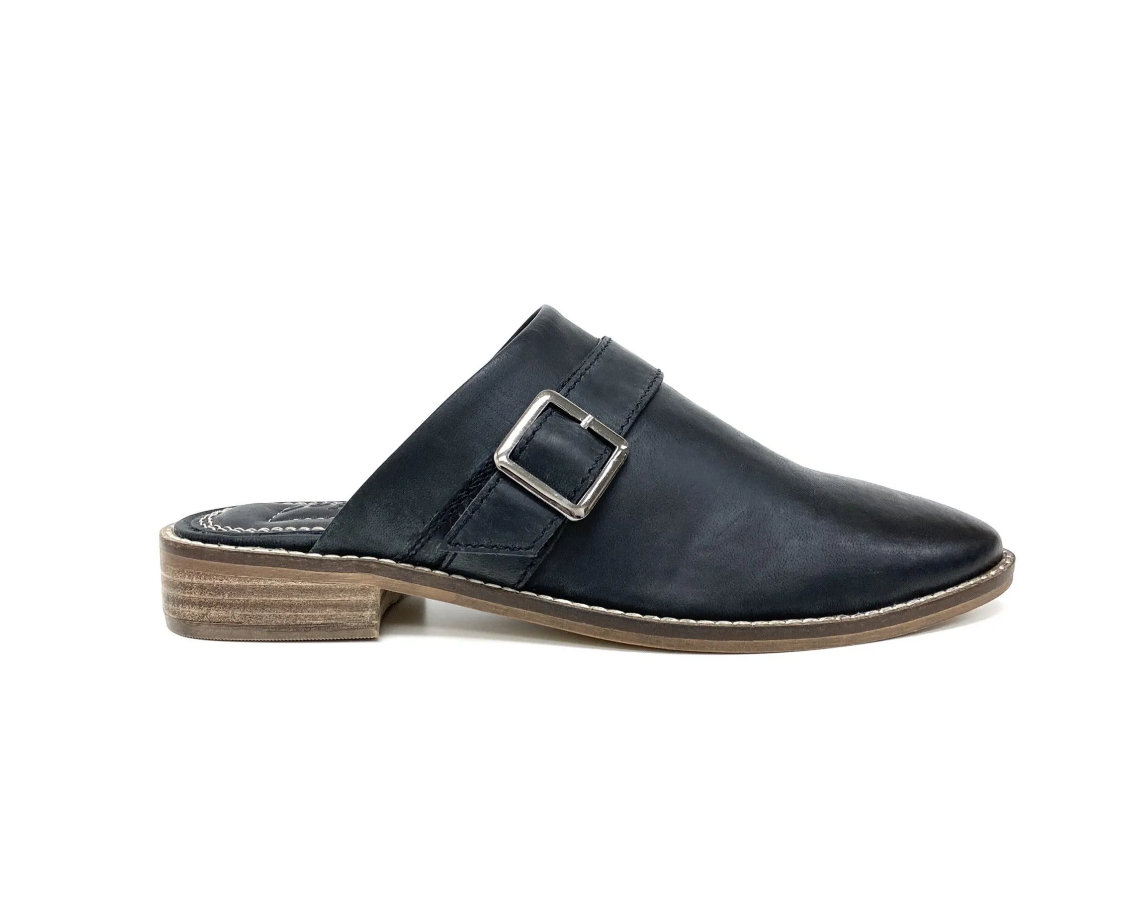 Veronica Black Vintage Mule