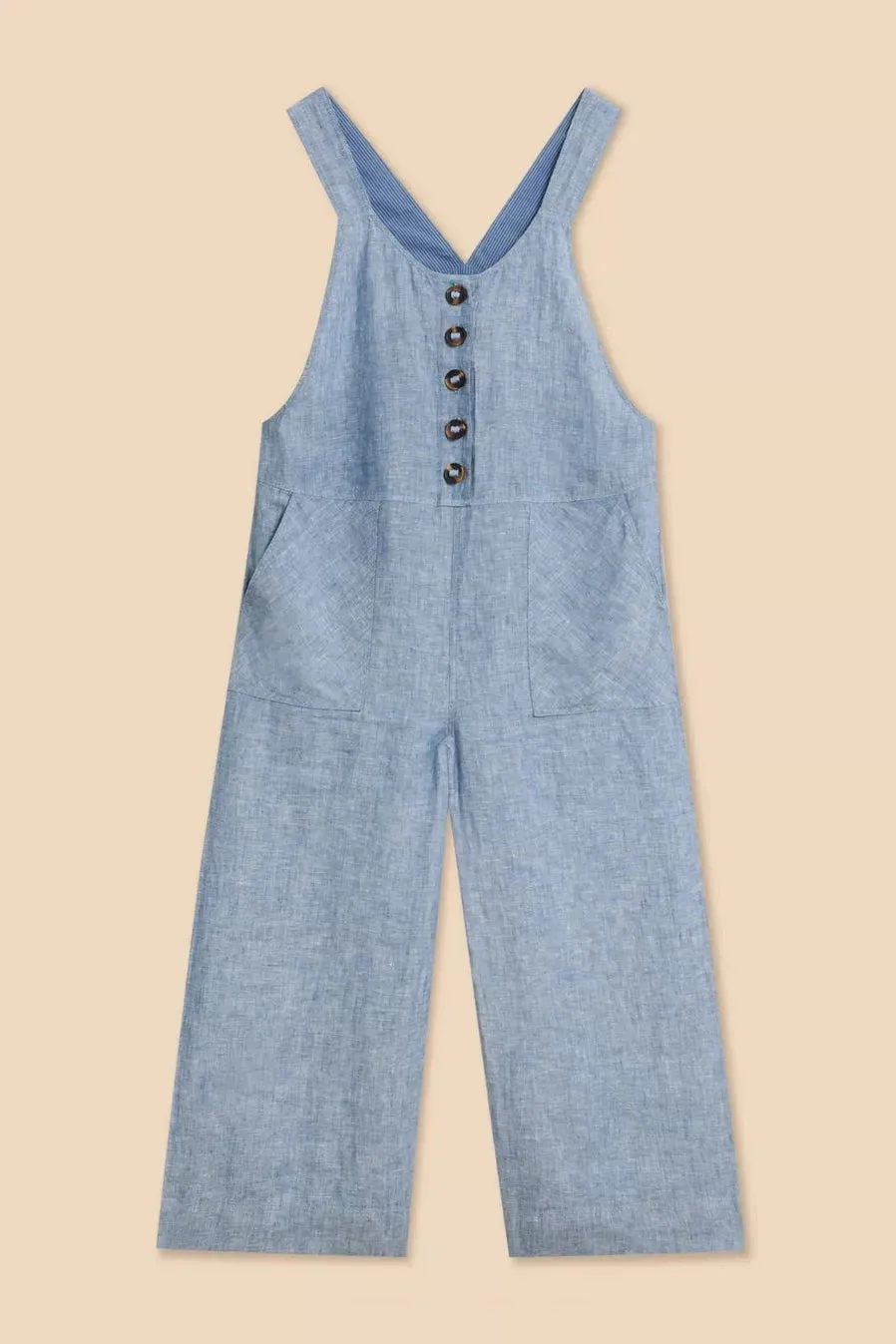 White Stuff Viola Linen Dungaree