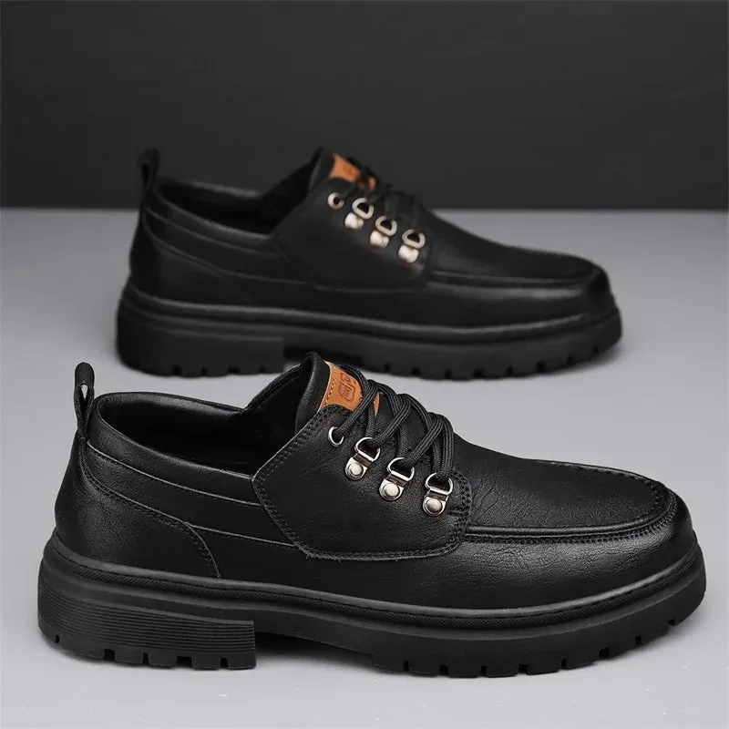 Wiaofellas  -  High Quality Brand Men's Oxford Shoes Versatile Lace Up Shoes Banquet Formal Shoes Men's Leather Casual Shoes Non Slip