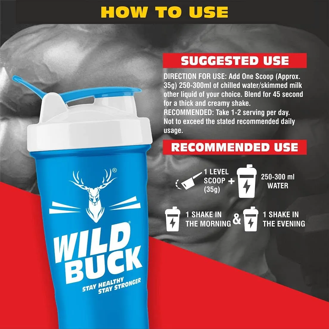 WILD BUCK Hyper Whey Protein Concentrate 80%, 24g High Protein, 6g BCAA, 6g EAA | Muscle-Building Whey Protein Powder | Sports Drink for Recovery & Muscle Growth | Men & Women | 100% Muscle Building Whey Protein [1kg, Chocolate Fudge] with Shaker