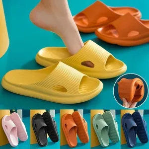 Wjczt Summer Thick Platform Bathroom Home Slippers Women Fashion Soft Sole EVA Indoor Slides Sandals Non-slip Flip Flops Free Shipping