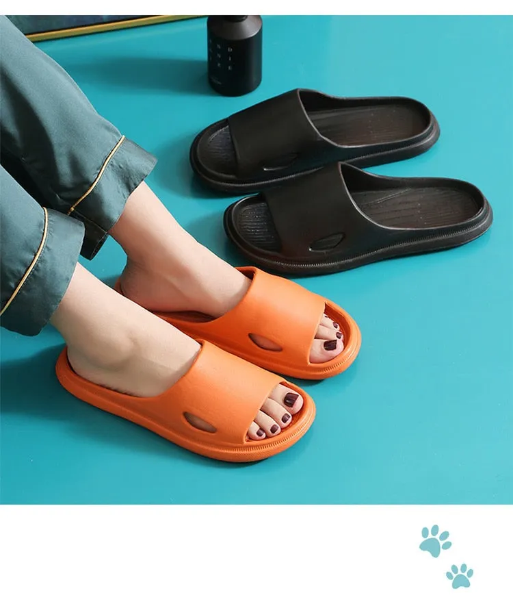 Wjczt Summer Thick Platform Bathroom Home Slippers Women Fashion Soft Sole EVA Indoor Slides Sandals Non-slip Flip Flops Free Shipping