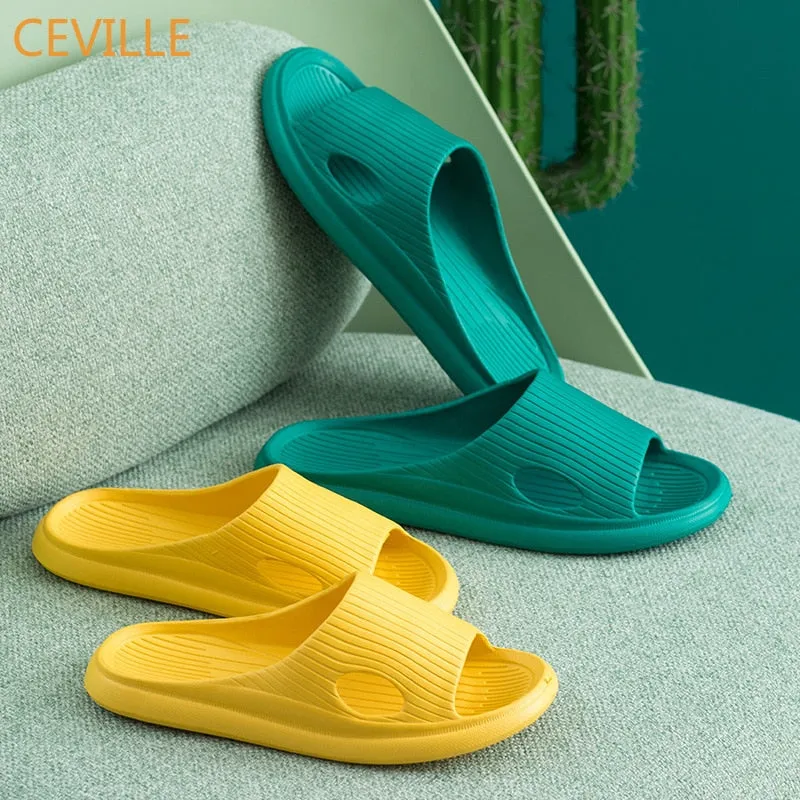 Wjczt Summer Thick Platform Bathroom Home Slippers Women Fashion Soft Sole EVA Indoor Slides Sandals Non-slip Flip Flops Free Shipping