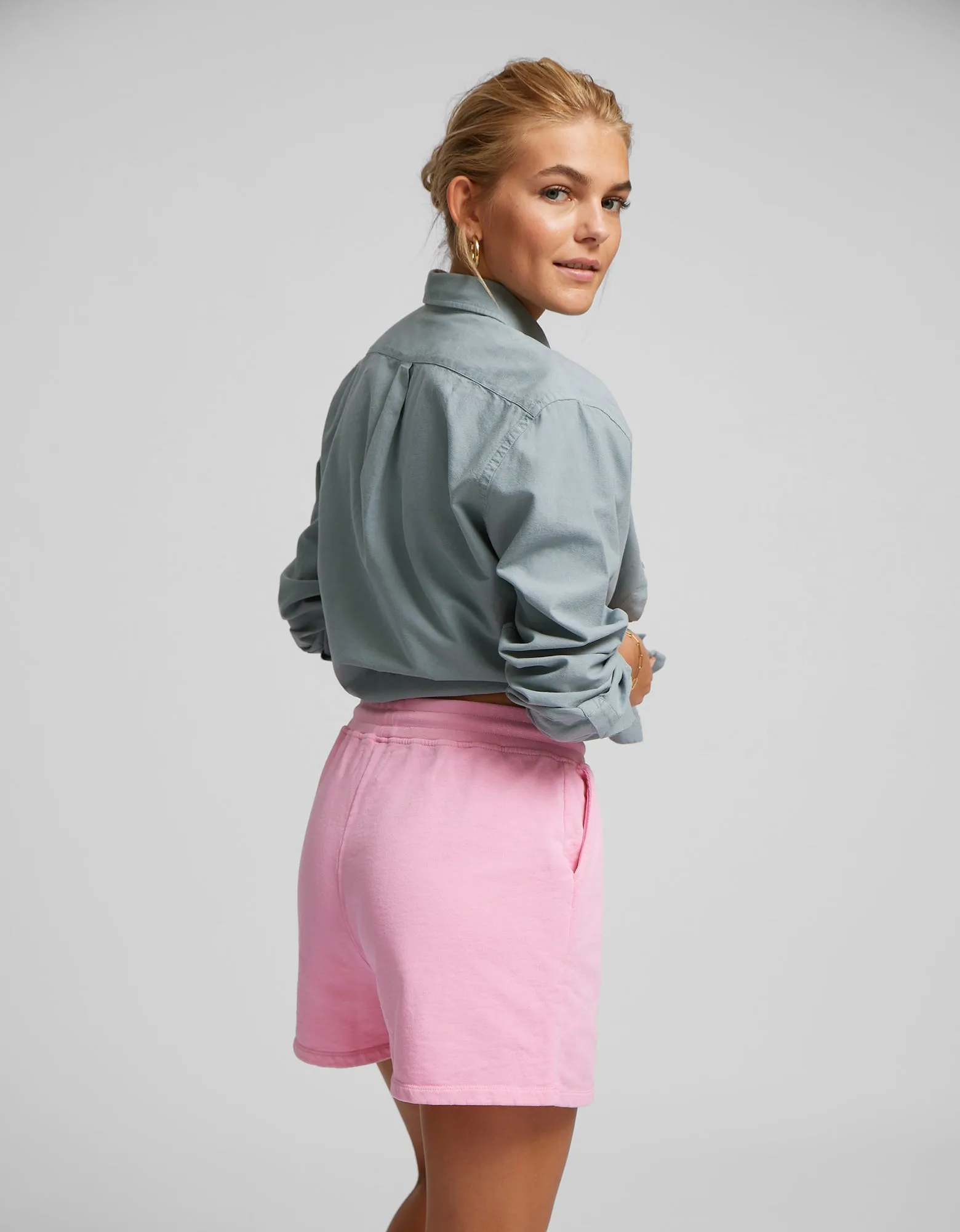 Women Organic Sweatshorts - Oyster Grey