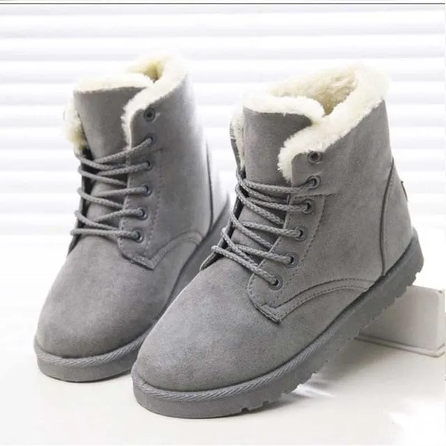 Women's Winter Fur-Lined Snow Boots