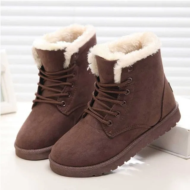 Women's Winter Fur-Lined Snow Boots