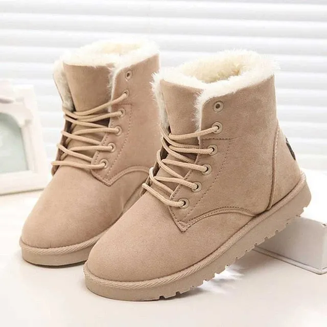 Women's Winter Fur-Lined Snow Boots