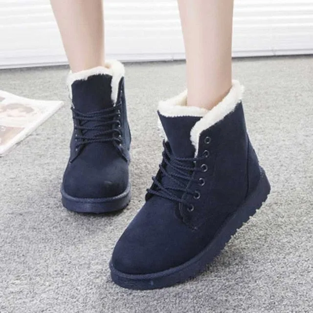 Women's Winter Fur-Lined Snow Boots