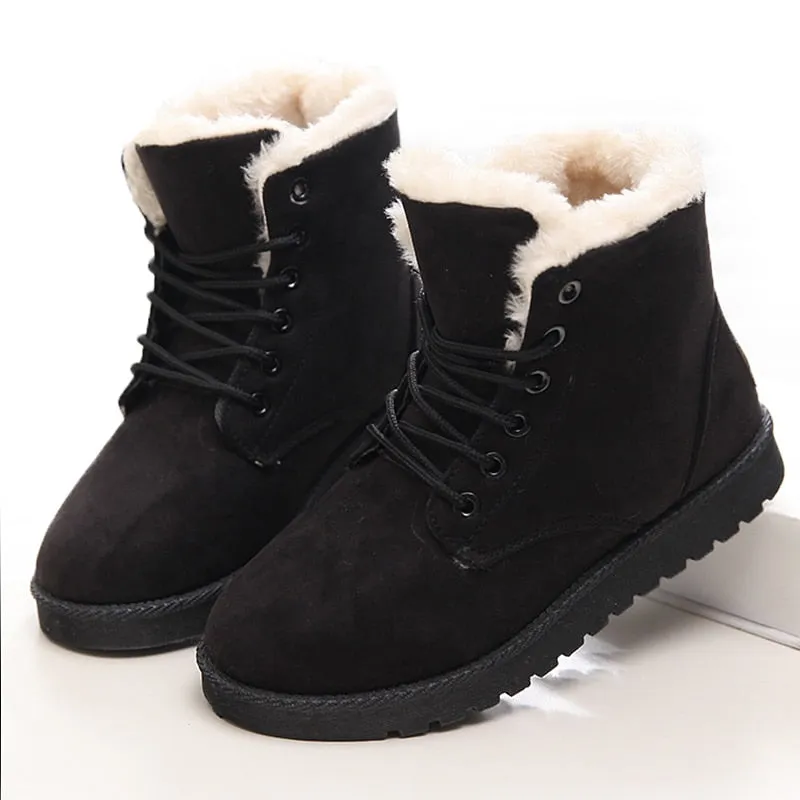 Women's Winter Fur-Lined Snow Boots