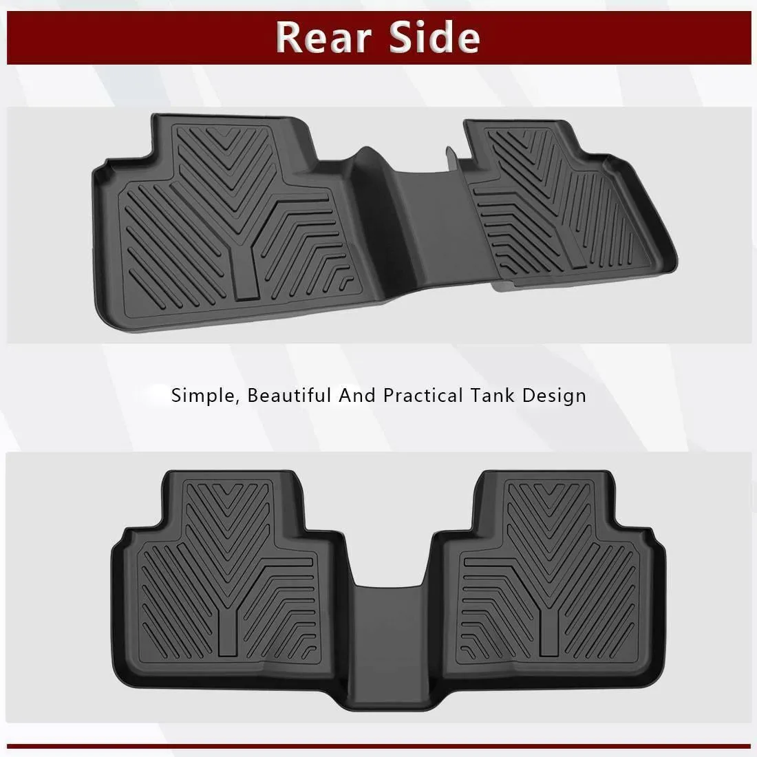 YITAMOTOR® Floor Mats For 2018-2022 Honda Accord, 1st & 2nd Row All Weather Protection